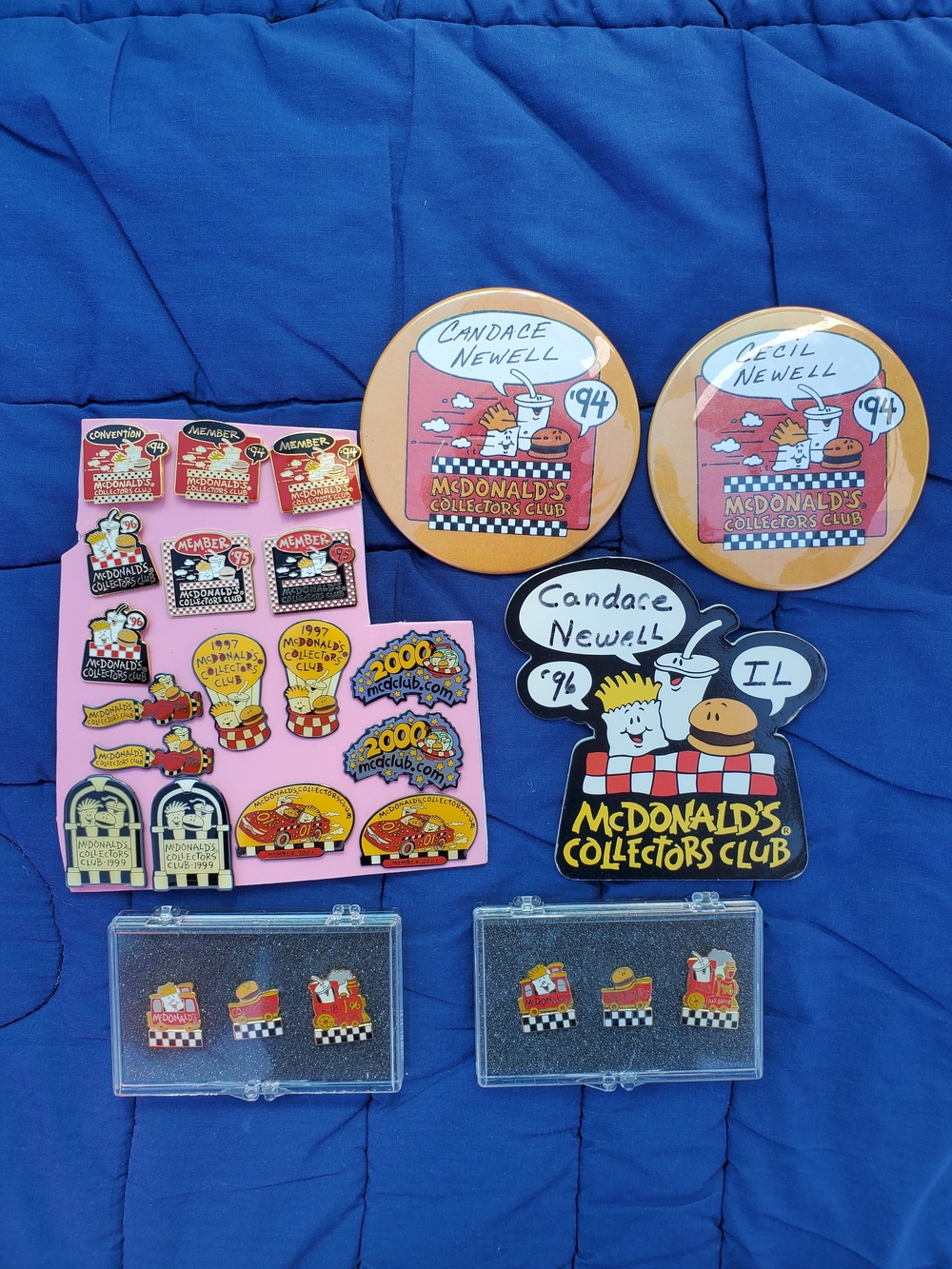 McDonald's Collectors Club Pin Lot 1994-2001